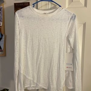 Lululemon white long sleeve top